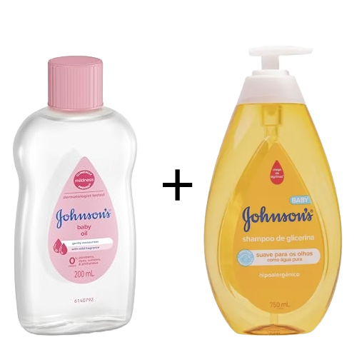 Johnson shampoing 750ml + Oil 200ml Pack